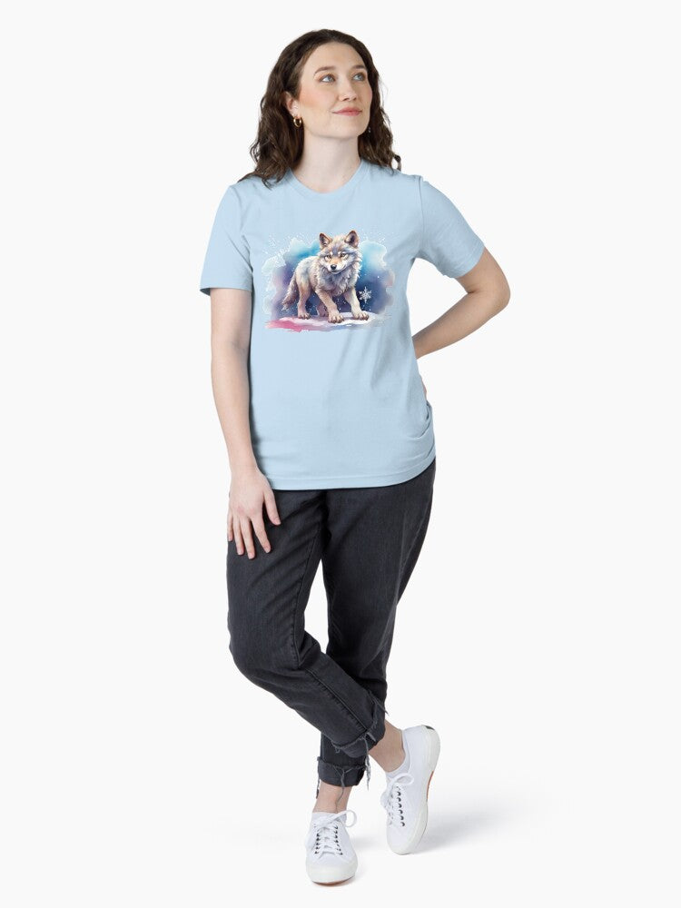 a little wolf as a digital watercolor Essential T-Shirt Style001