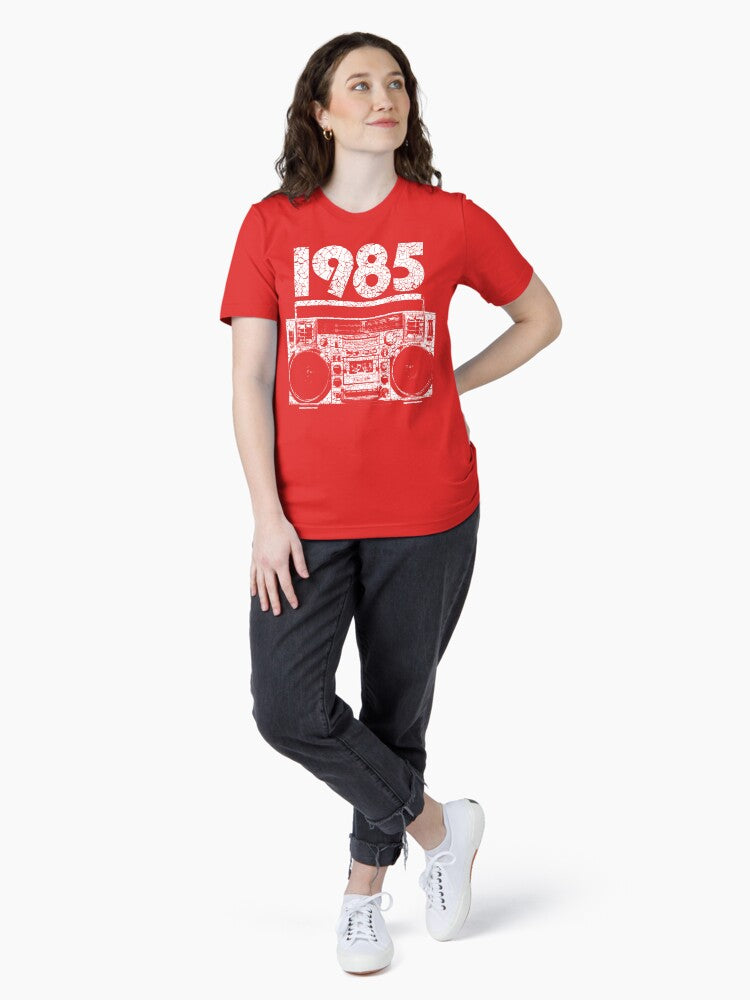 1985 Boombox Distressed Graphic Essential T-Shirt