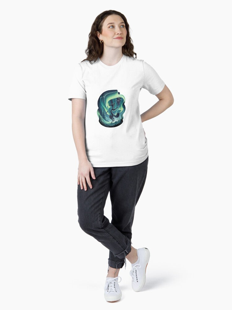 "Arctic Dance: A Mystical Sticker Inspired by Northern Lights Folklore" Essential T-Shirt