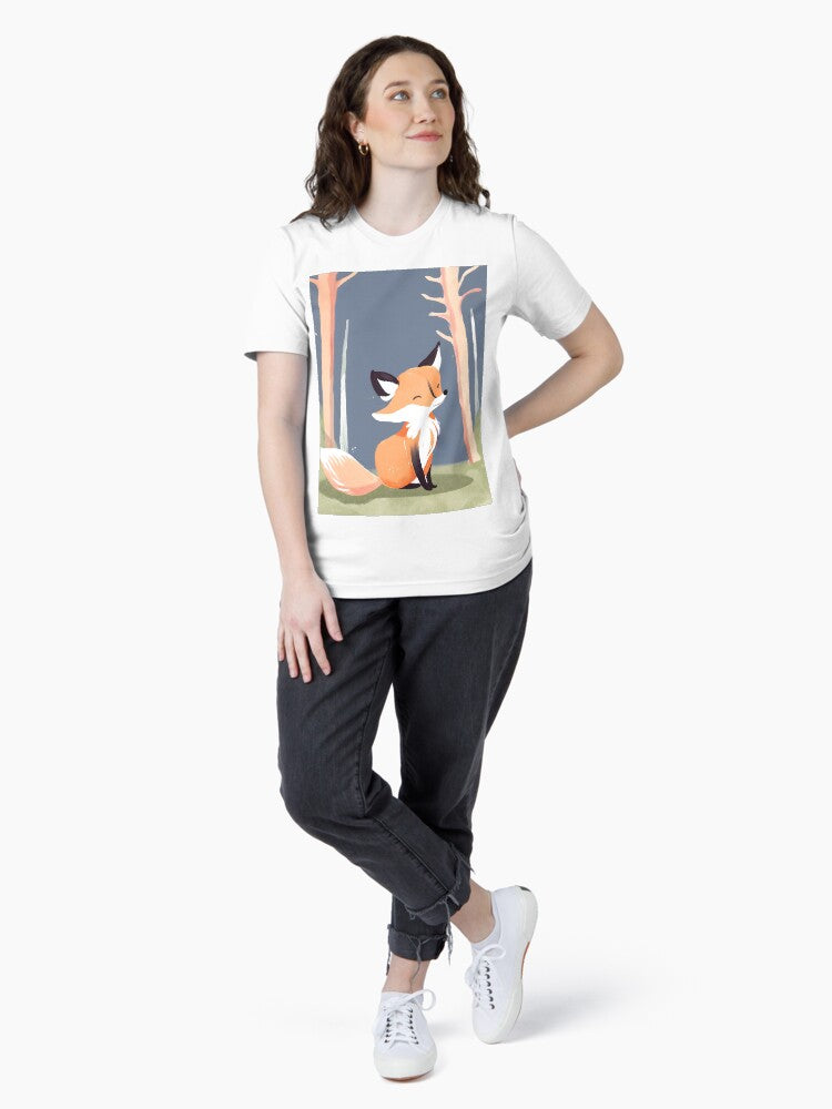 A Cute Fox Exploring the Forest Essential T-Shirt Style006