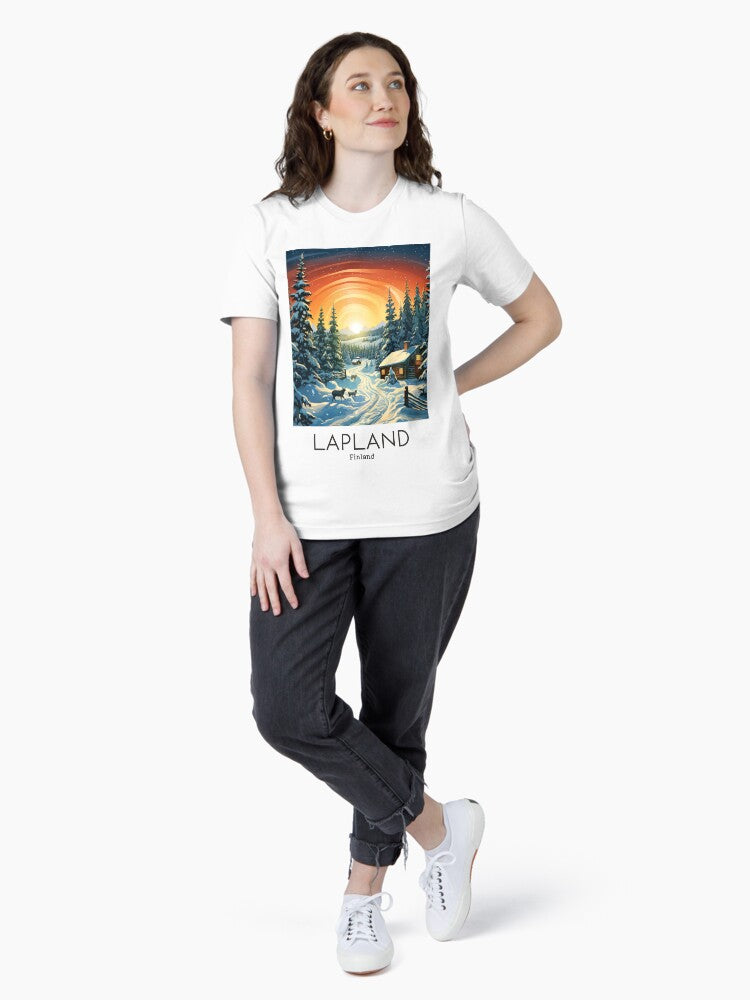 A Vintage Travel Illustration of Lapland - Finland Essential T-Shirt Style003
