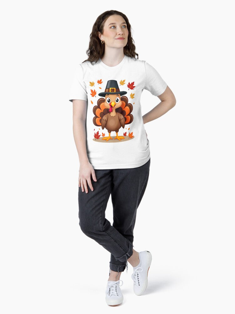 A cute turkey wear pilgrim hat,Thanksgiving gifts Essential T-Shirt
