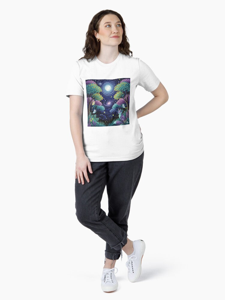 "Celestial Forest Fox – Dreamy Night Sky Fantasy Art" Essential T-Shirt