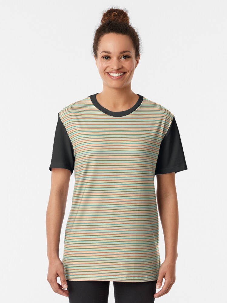 60s Line Pattern Graphic T-Shirt