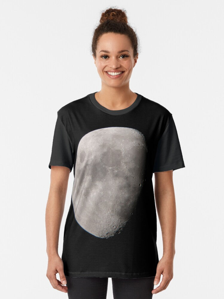 4K Dark Side of the Moon Original // Picture of the Moon and its Craters with a High Definition Camera Graphic T-Shirt