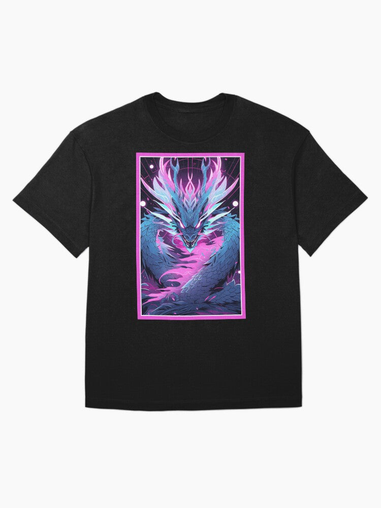 Magical Dragon Art | Fantasy Art | Anime Manga Design Style Oversized T-Shirt Style001