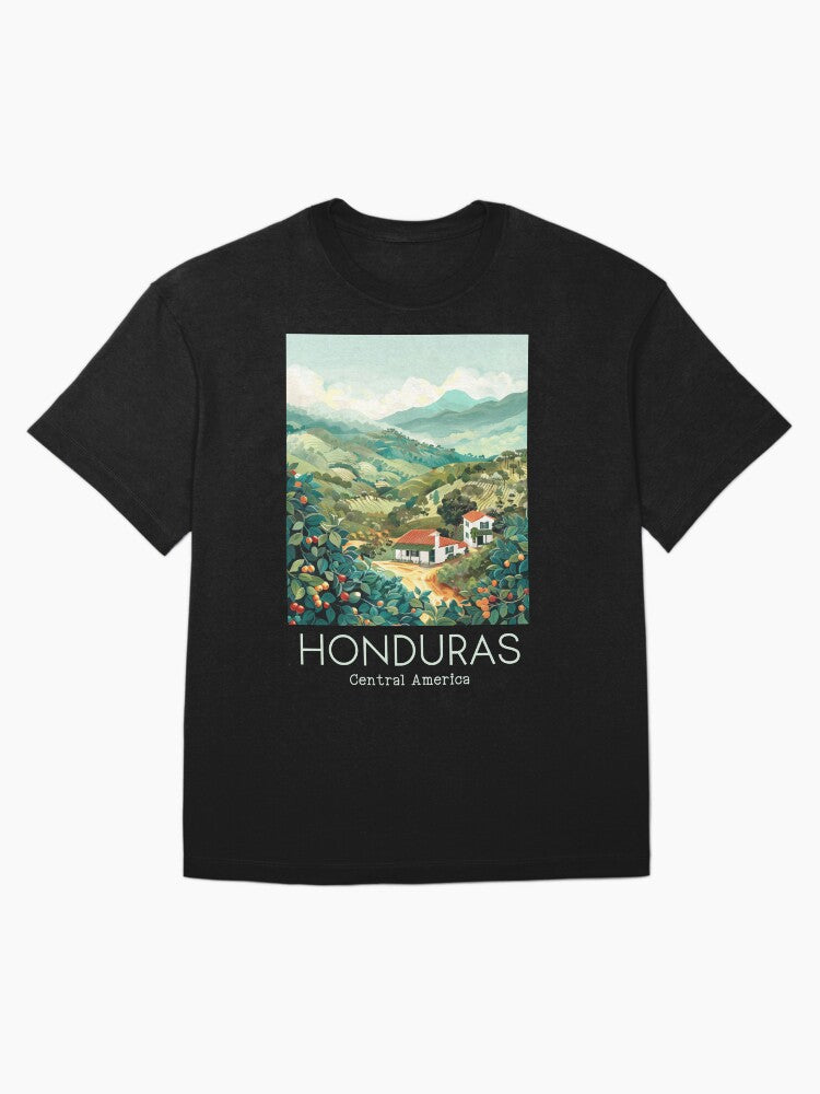 A Vintage Travel Illustration of Honduras - Central America Oversized T-Shirt