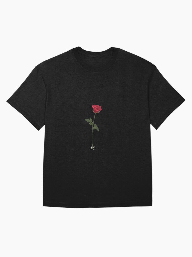 "A red rose grew up out of ice frozen ground" Taylor Swift The Lakes Lineart Oversized T-Shirt