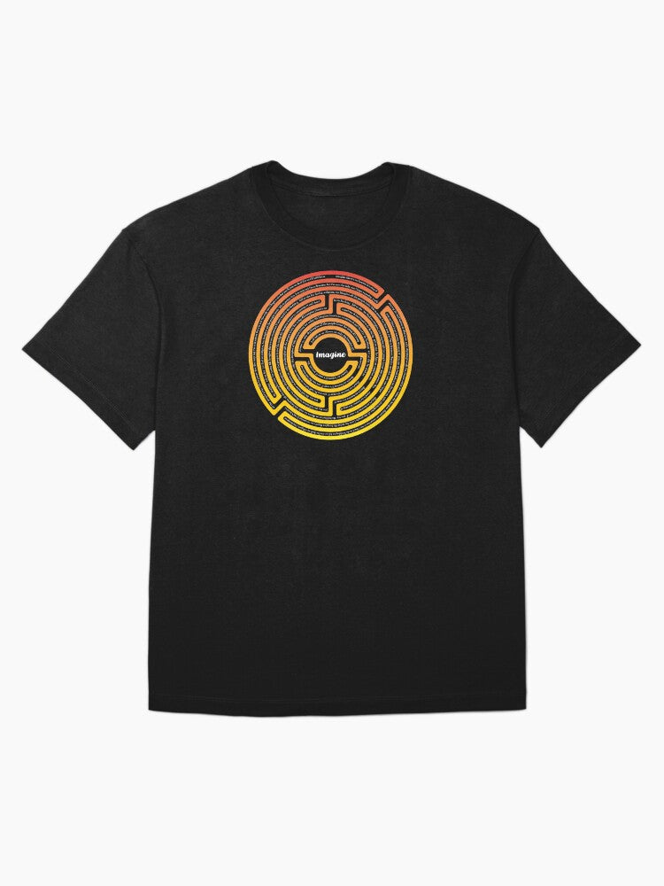 "IMAGINE" Labyrinth with imagine lyrics Oversized T-Shirt