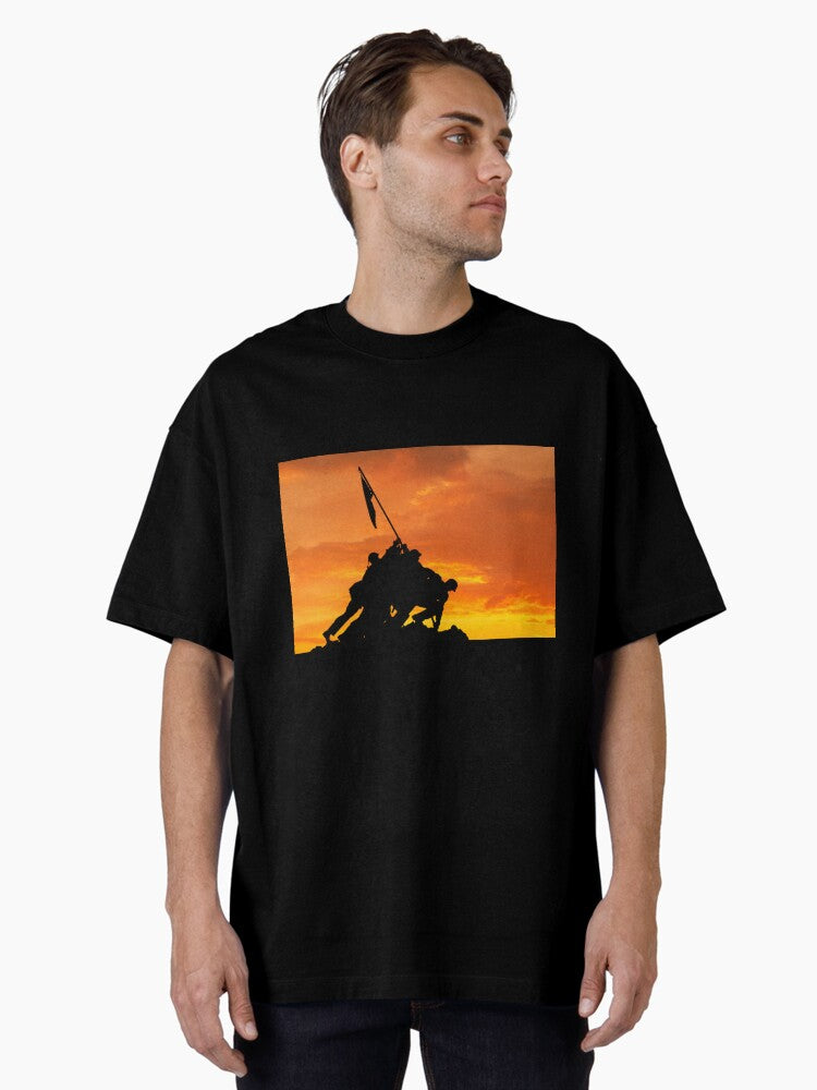 2-23-45; Mt. Suribachi, Iwo Jima Oversized T-Shirt