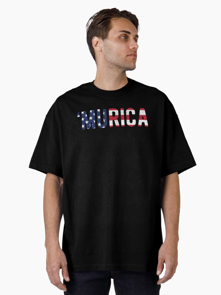 'Murica US Flag Oversized T-Shirt