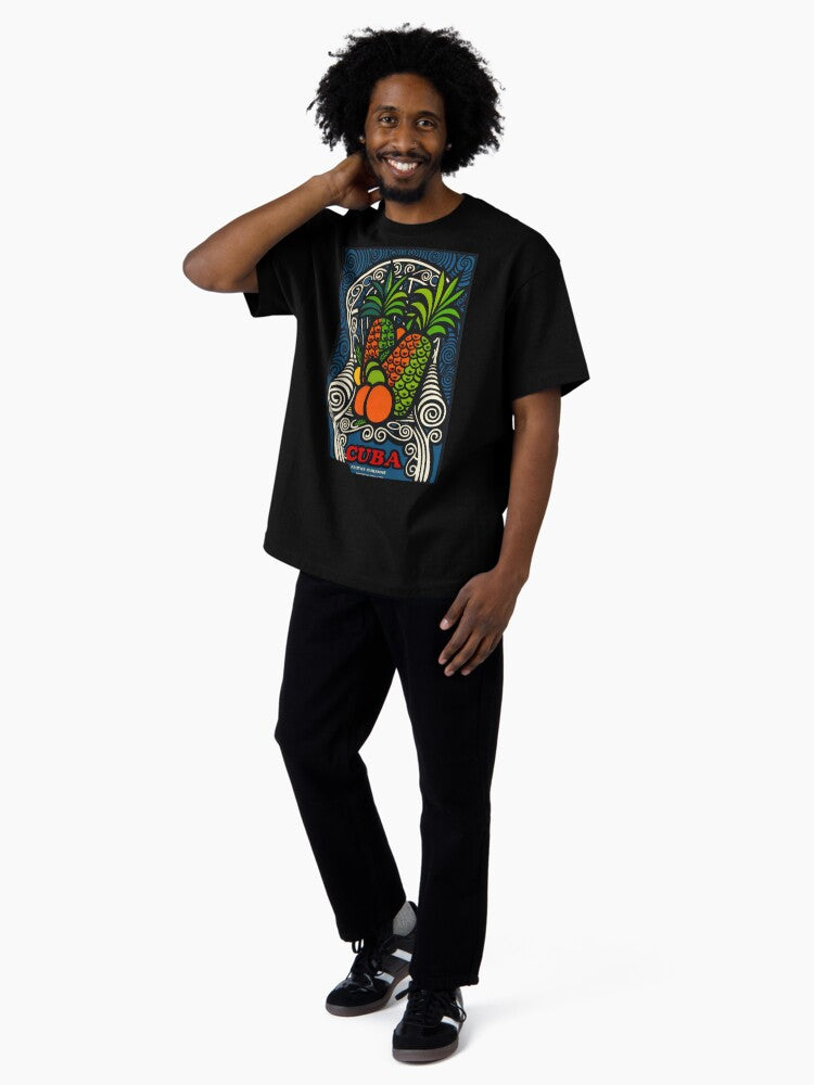 Cuba vintage travel poster Oversized T-Shirt