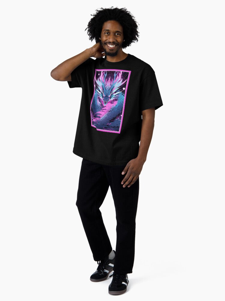 Magical Dragon Art | Fantasy Art | Anime Manga Design Style Oversized T-Shirt Style001