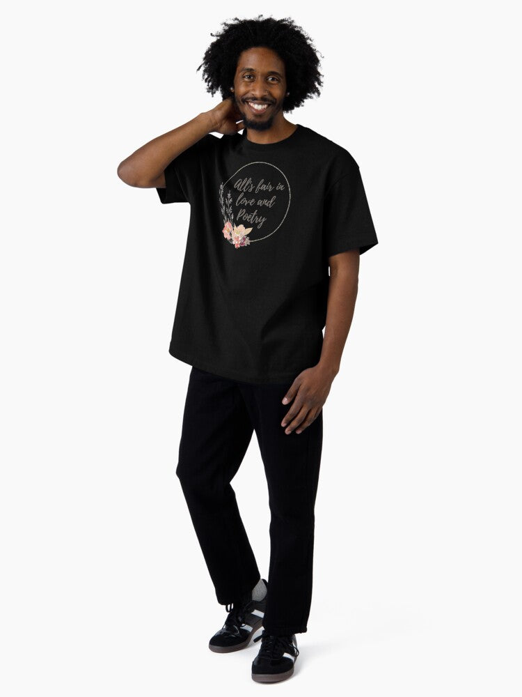 "All's fair in love and poetry" - Taylor Swift TTPD Lyrics Oversized T-Shirt