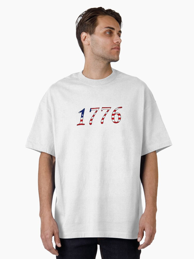 1776 American Flag Oversized T-Shirt