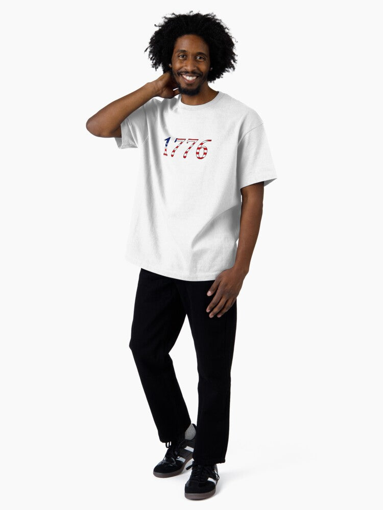 1776 American Flag Oversized T-Shirt