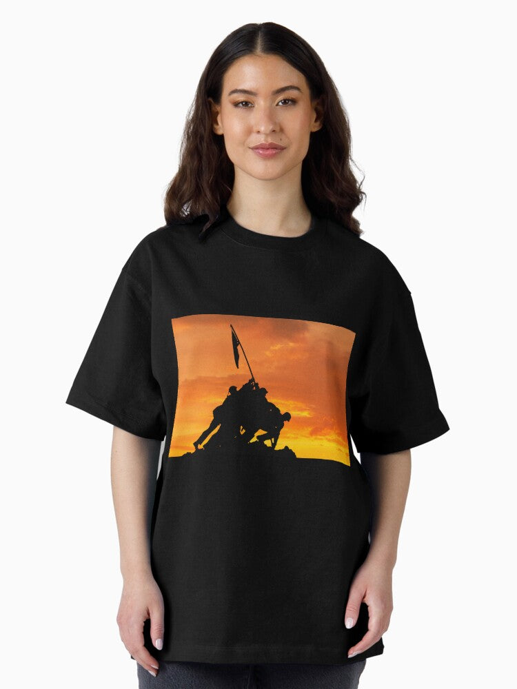 2-23-45; Mt. Suribachi, Iwo Jima Oversized T-Shirt