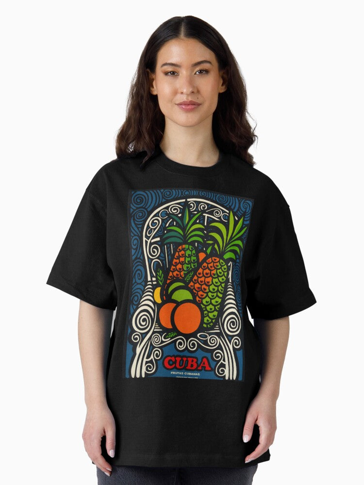 Cuba vintage travel poster Oversized T-Shirt