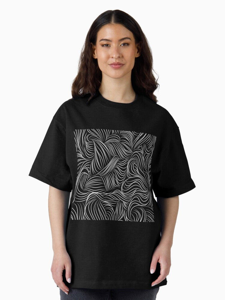 'Yarn' Pattern Oversized T-Shirt
