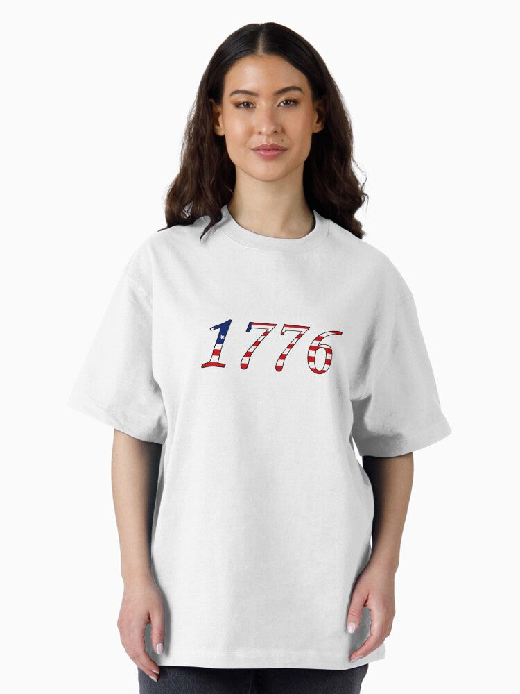 1776 American Flag Oversized T-Shirt