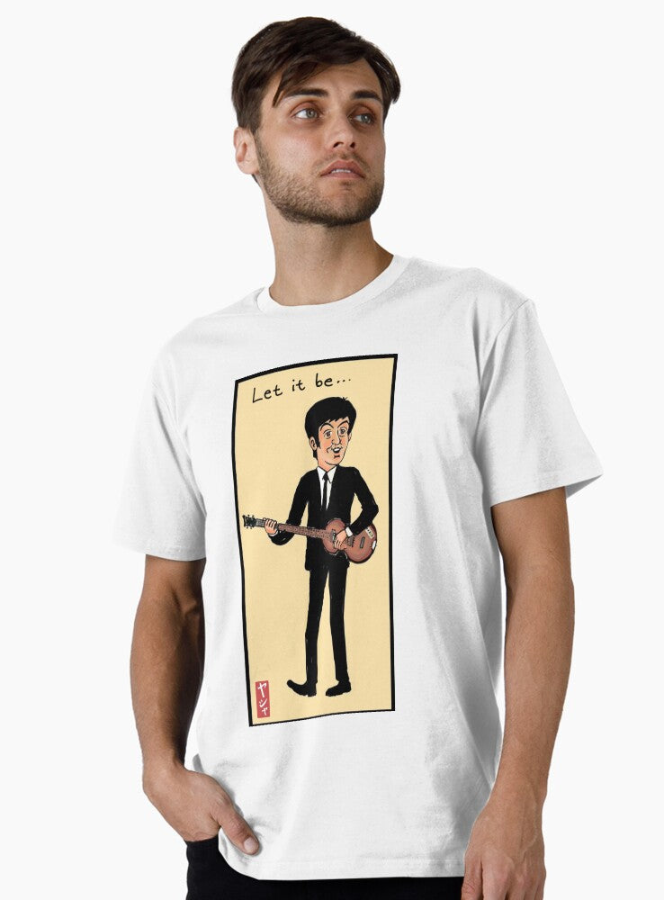 A Cartoon drawing of Sir Paul McCartney Premium T-Shirt