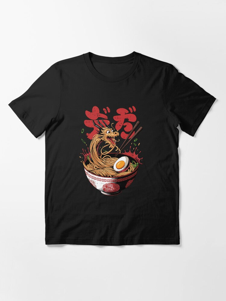Dragon Japanese Ramen Noodles Bowl Kawaii Anime Men Women Essential T-Shirt Style002