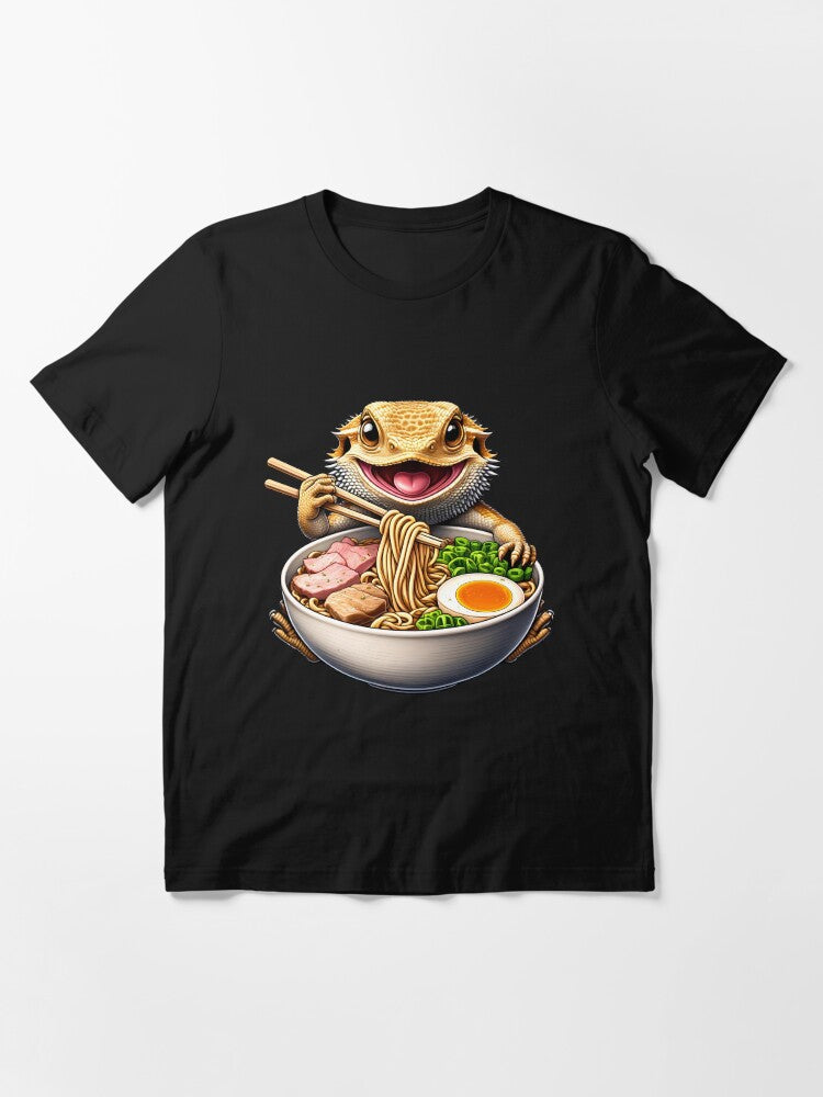 Bearded Dragon Eating Ramen Noodle Anime Kawaii Japanese Food Lover Essential T-Shirt