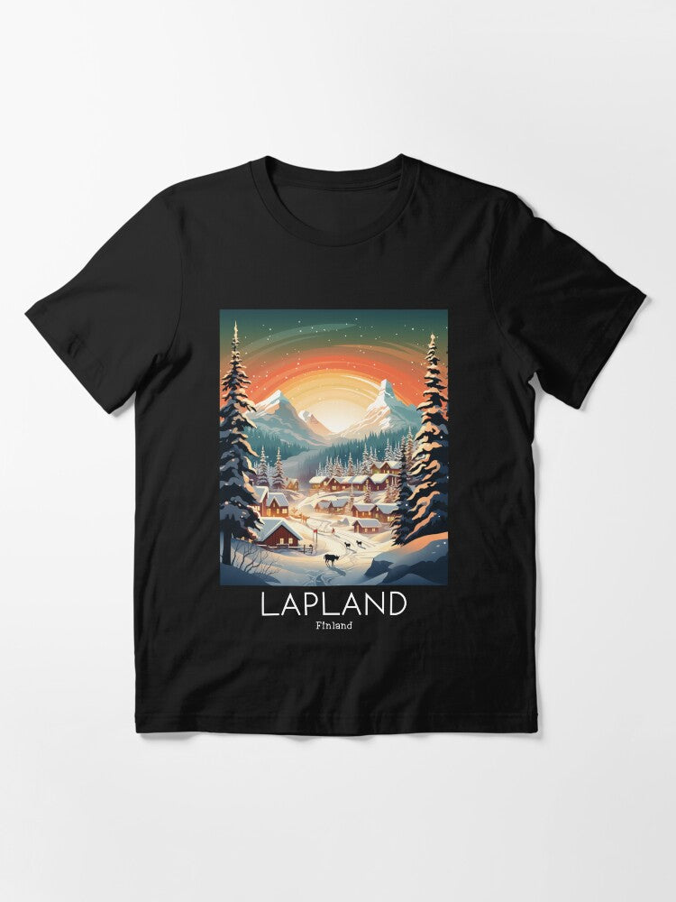 A Vintage Travel Illustration of Lapland - Finland Essential T-Shirt