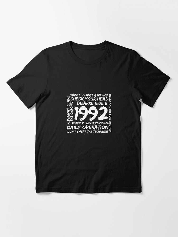 1992 Old School Hip Hop Albums, Classic Rap, Hip Hop Gift Essential T-Shirt