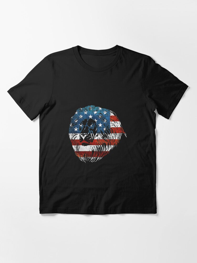 4th of july lion american flag usa Essential T-Shirt