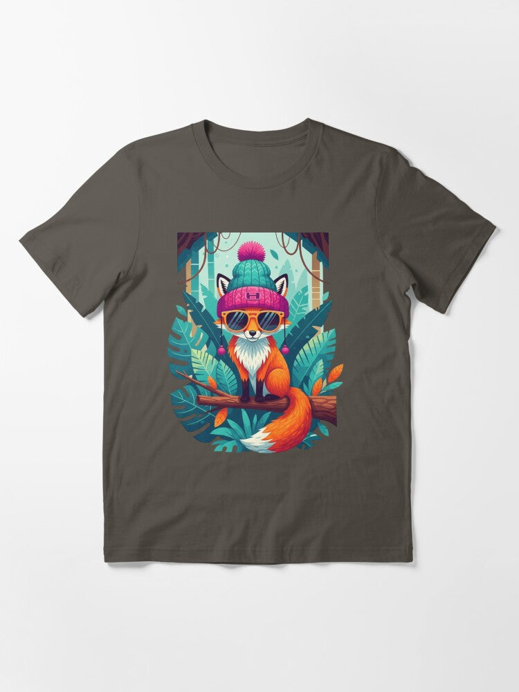"Jungle Fox in a Beanie – Quirky Cool Meets Wild Style" Essential T-Shirt