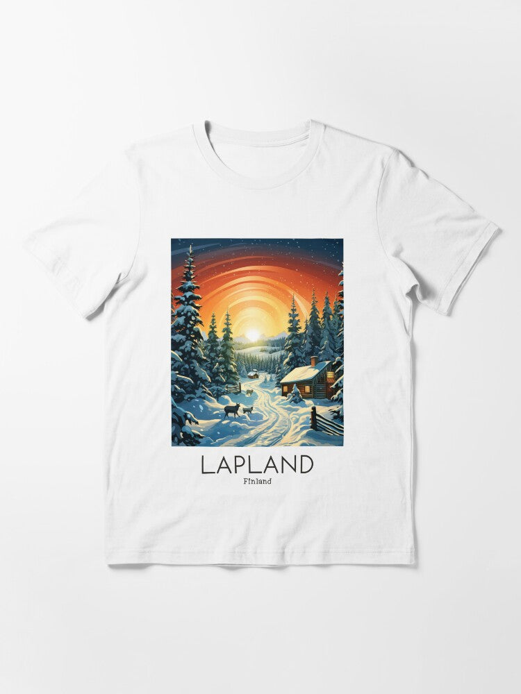 A Vintage Travel Illustration of Lapland - Finland Essential T-Shirt Style003