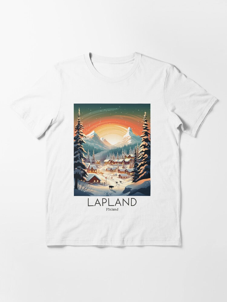 A Vintage Travel Illustration of Lapland - Finland Essential T-Shirt Style002