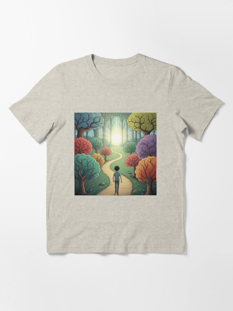 "Journey to the Light – A Whimsical Path of Discovery" Essential T-Shirt