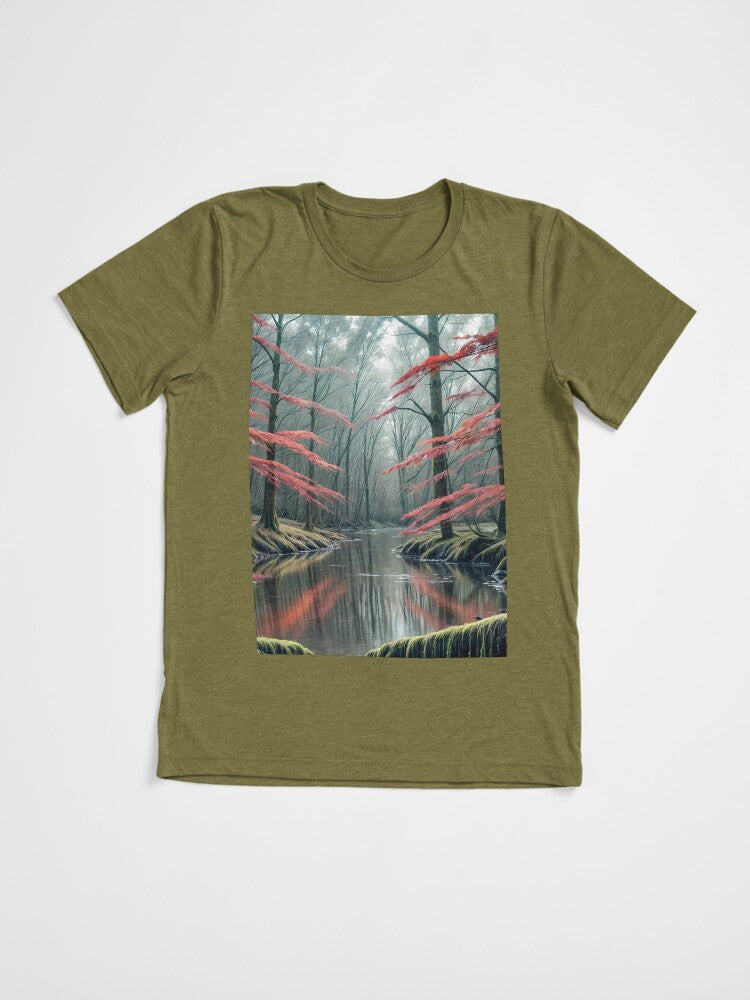 A stream in the autumn forest Tri-blend T-Shirt
