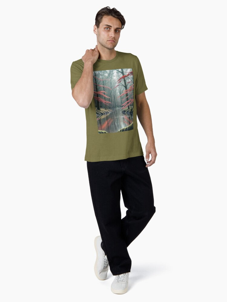 A stream in the autumn forest Tri-blend T-Shirt