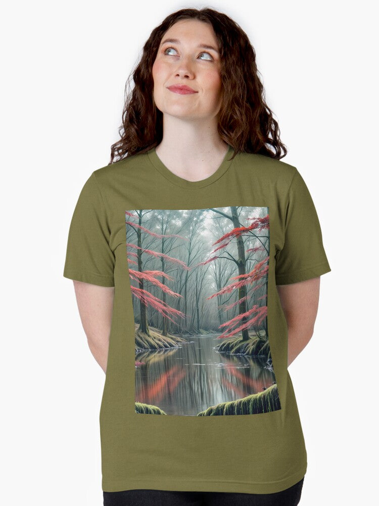 A stream in the autumn forest Tri-blend T-Shirt