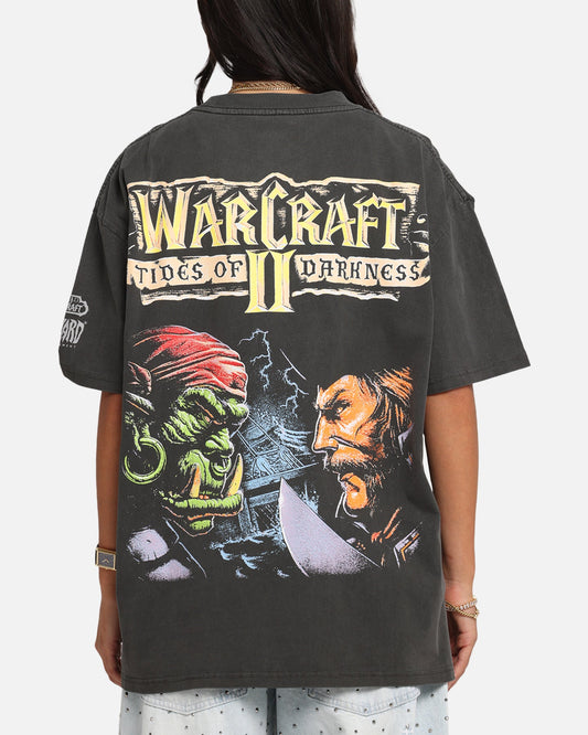 American Thrift X Warcraft II: Tides Of Darkness Heavy T-Shirt Black Wash Style001