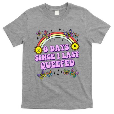 0 Days Since I Last Queefed Rainbow Funny T-Shirt