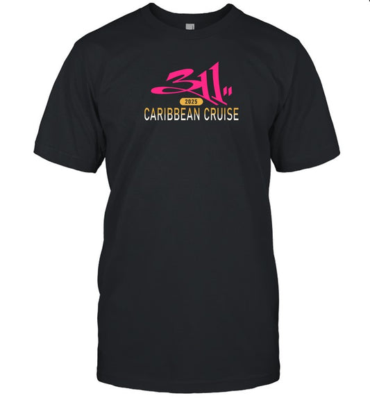 311 Caribbean Cruise 2025 Paradise Black T-Shirt
