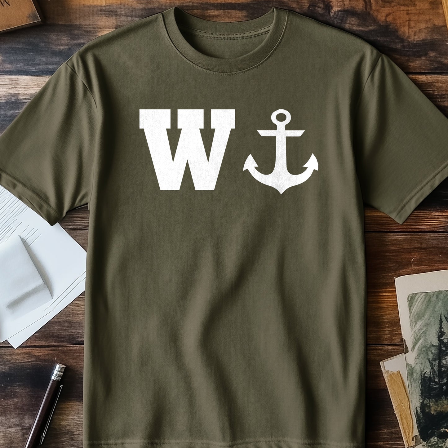 W Anchor T-Shirt - Funny and Nautical!