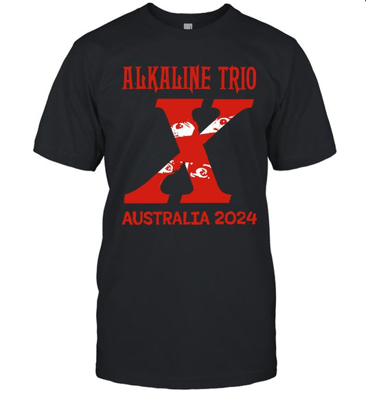 Alkaline Trio BHE AUS 2024 Tour Black T-Shirt