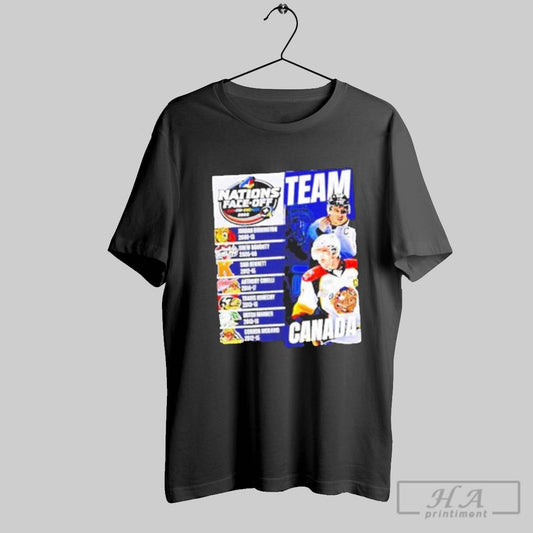 2025 4 Nations Face Off Can Fin Swe Usa Team Canada Shirt