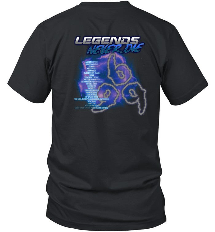 999 Club Juice WRLD Legends Live Forever Black T Shirt 2024