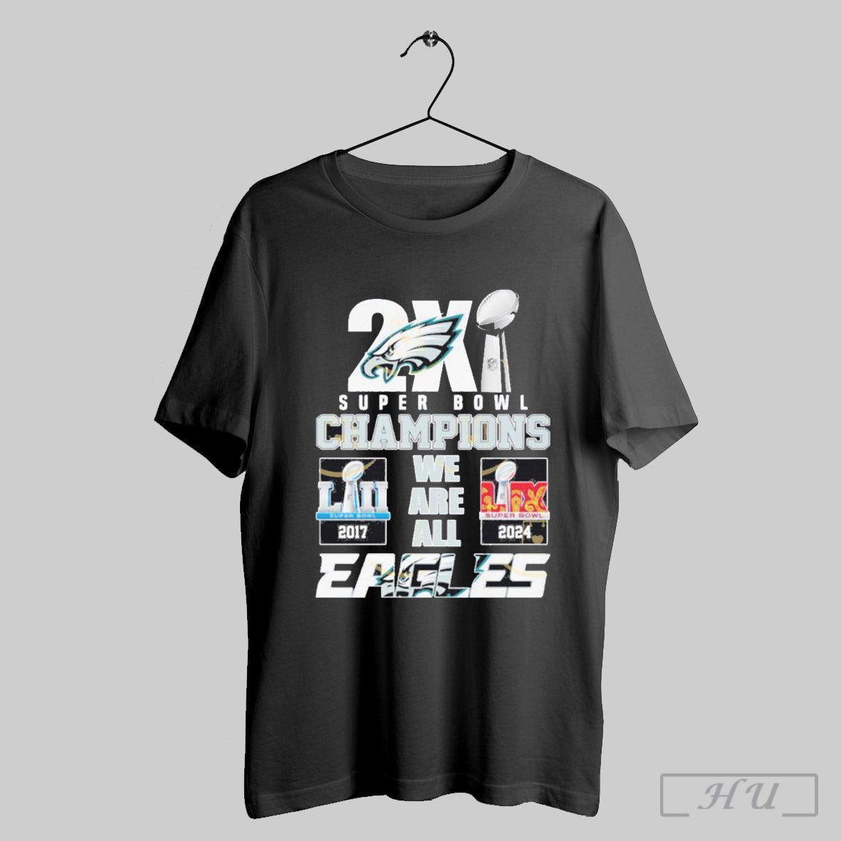2x Philadelphia Eagles Super Bowl Lix Champions We Are All Eagles Shirt Sweatshirt