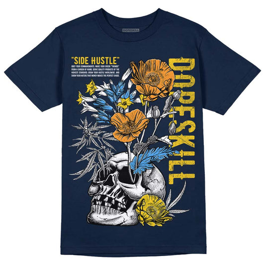 Michigan Dunks DopeSkill Midnight Navy T-Shirt Side Hustle Graphic