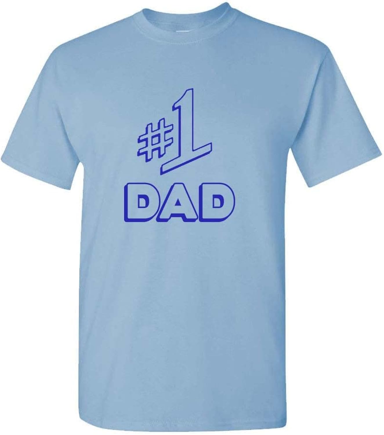 #1 Number one Dad T-Shirt Son Daughter Shirt Fathers Day, Funny Father's Day Tshirts Mens