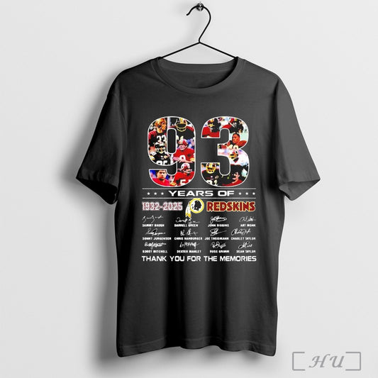 93 Years Of 1932 2025 Redskins Thank You For The Memories T Shirt Sweatshirt