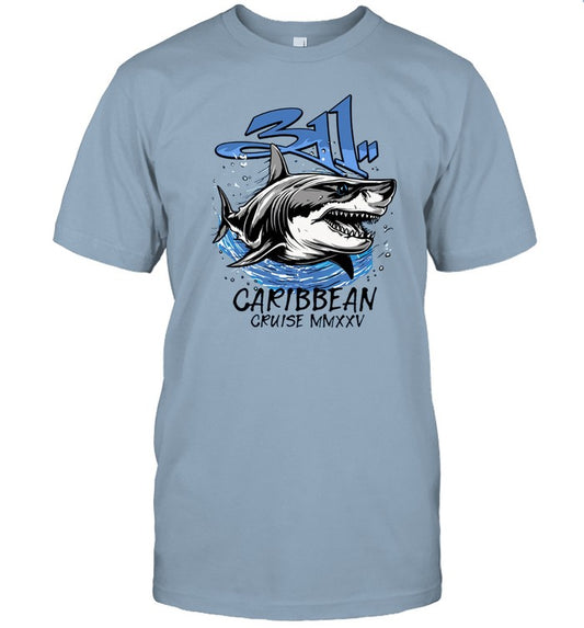 311 Caribbean Cruise 2025 Kids Shark Hot T-Shirt