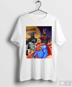 A.J. Brown DeVonta Smith Saquon Barkley We got the Justice League in Philadelphia Eagles Art Poster T-shirt